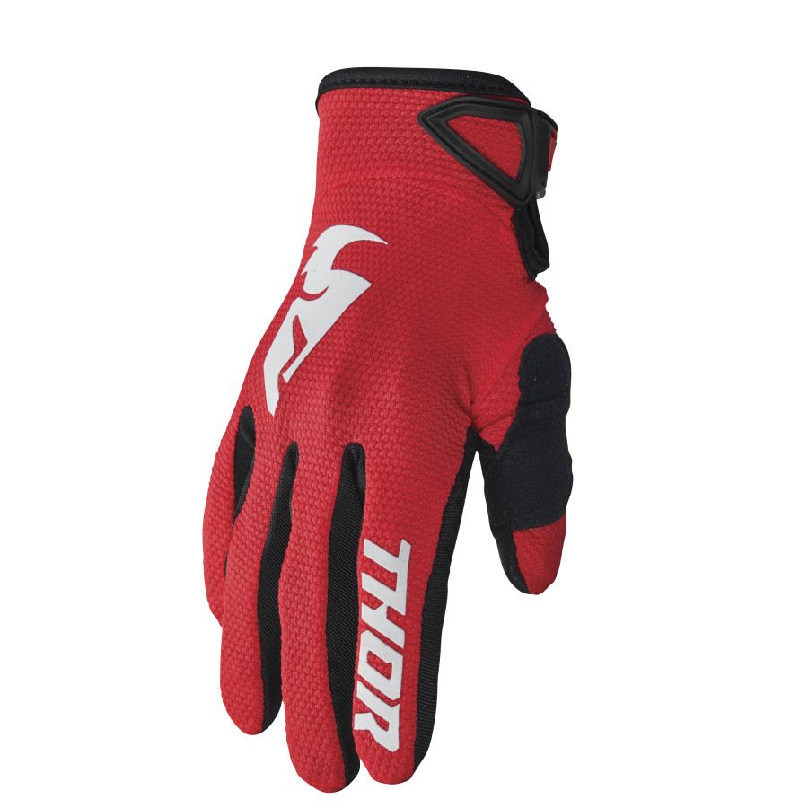 Thor Youth Sector Red White Motocross Gloves CLEARANCE
